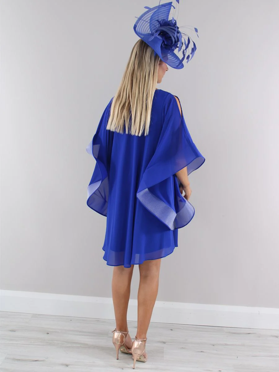 Frank Lyman Angel Sleeve Dress - Royal - Image 5