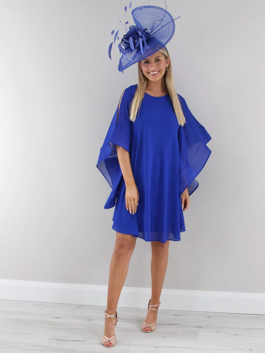 Frank Lyman Angel Sleeve Dress - Royal - Image 6
