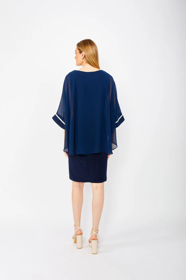 Frank Lyman Sheath Dress With Flutter Sleeve - Imperial Blue - Image 5