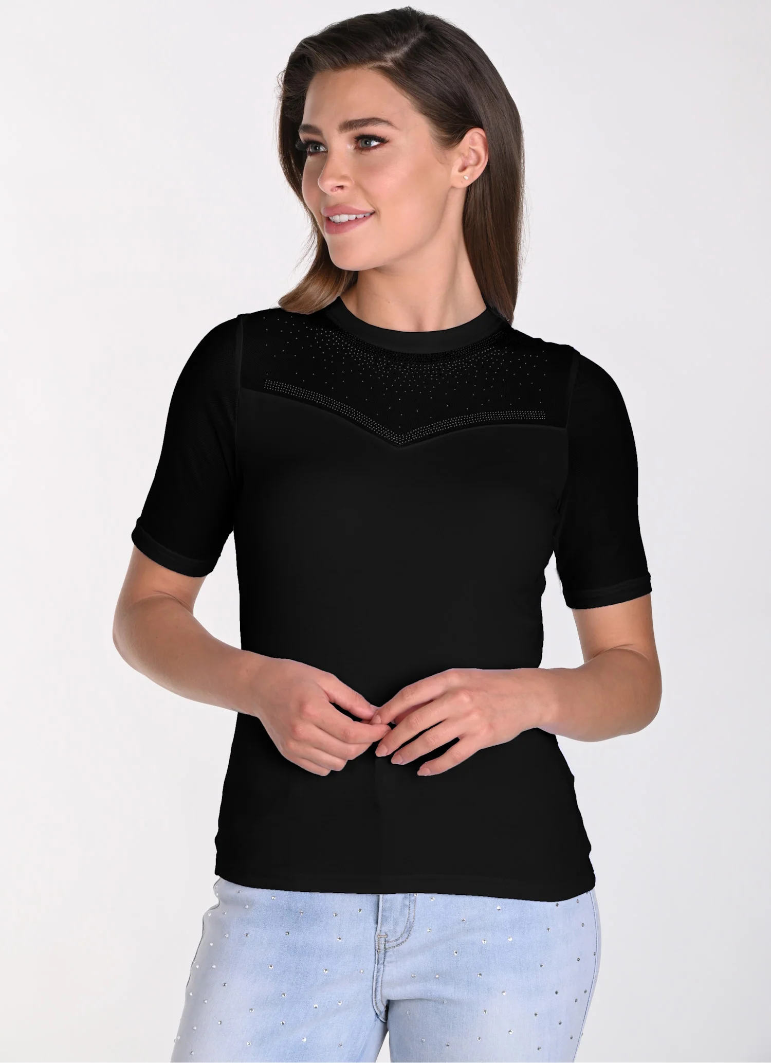 Frank Lyman Stacey Top Black