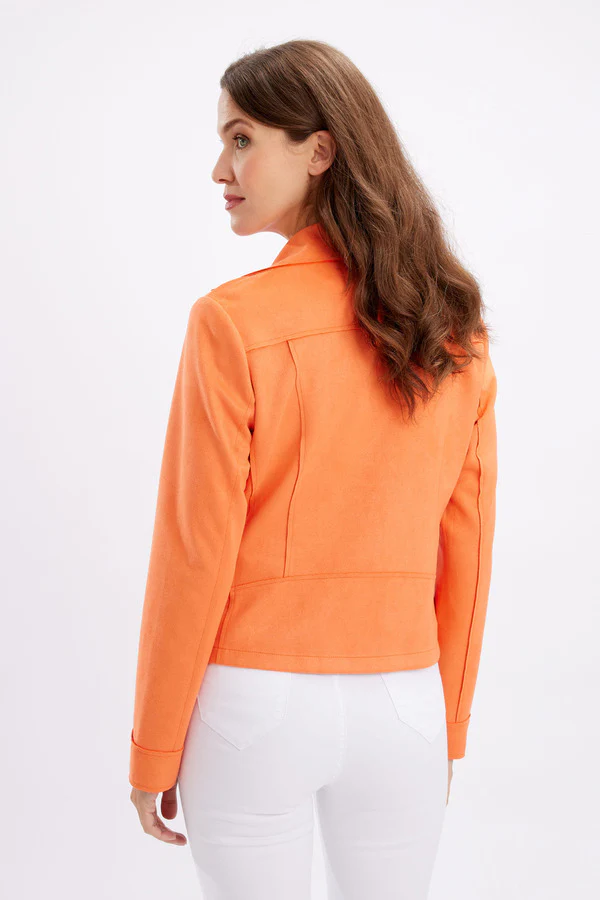 Frank Lyman Suede Jacket - Orange - Image 5