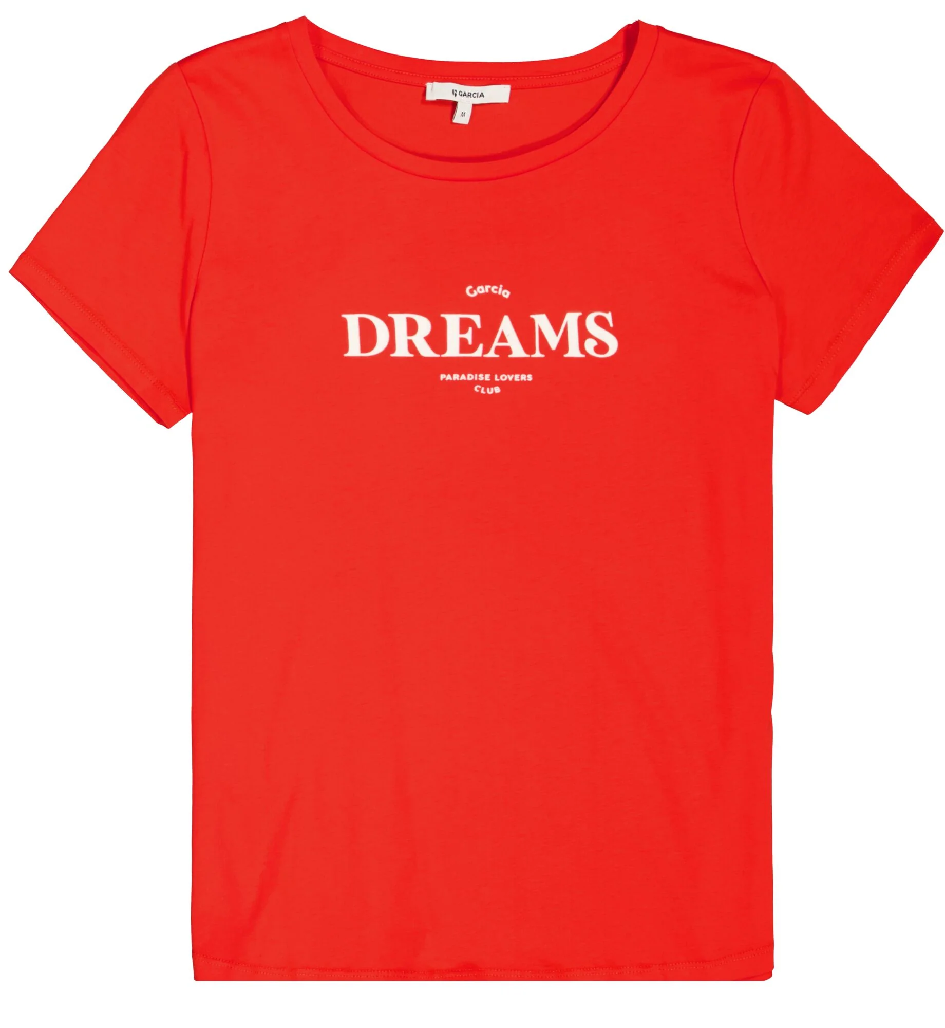 Garcia Orange-Red T-Shirt With Text Print - Image 3