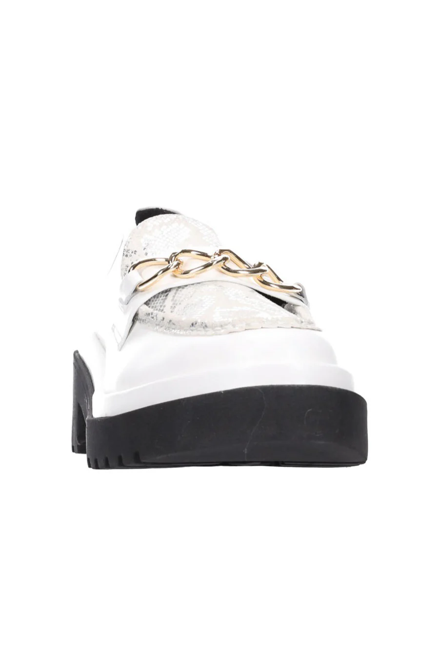 Hey Monday Annie Loafer Snakeskin White/Silver - Image 6