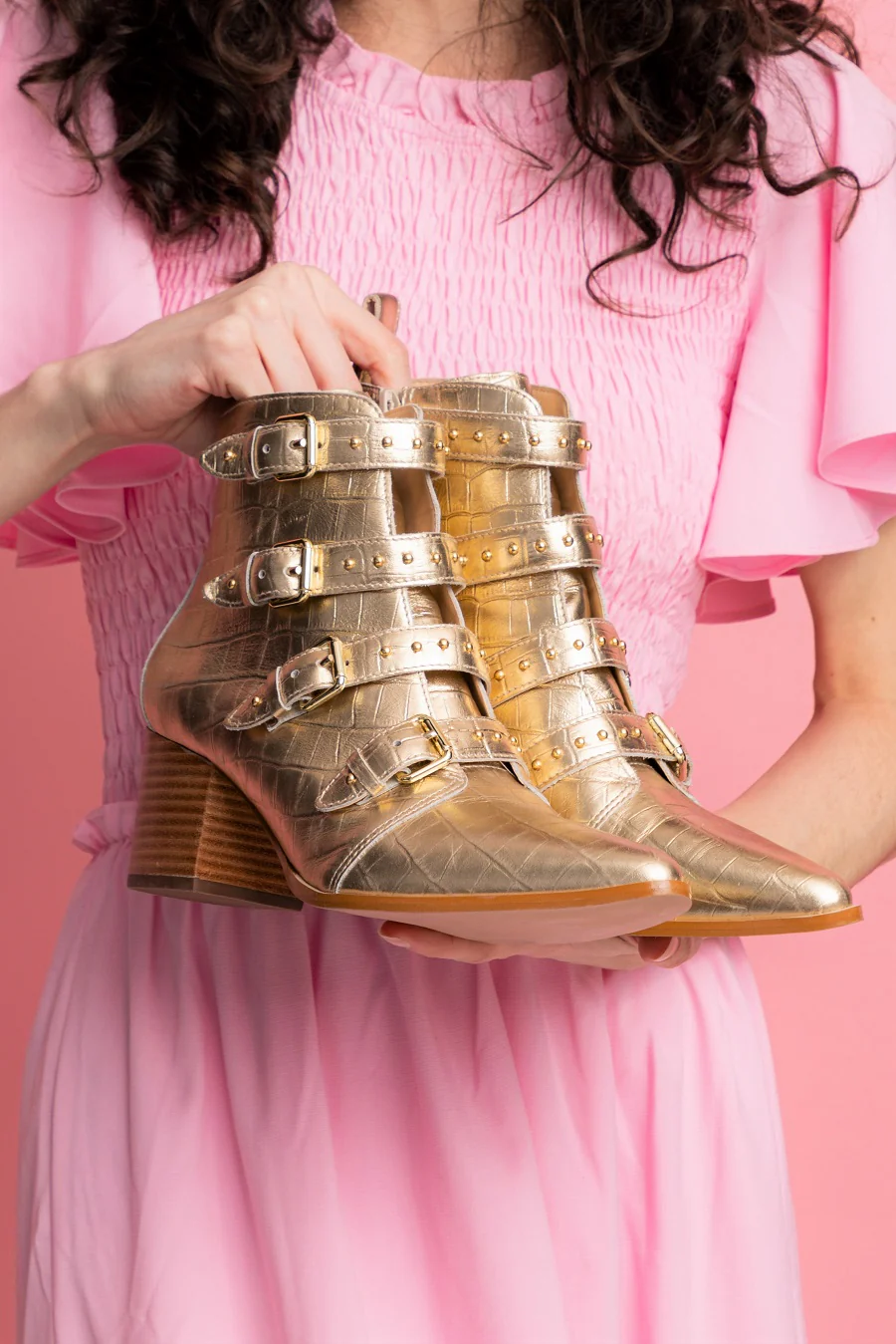 Hey Monday Ava Belted Boot Gold - Image 2