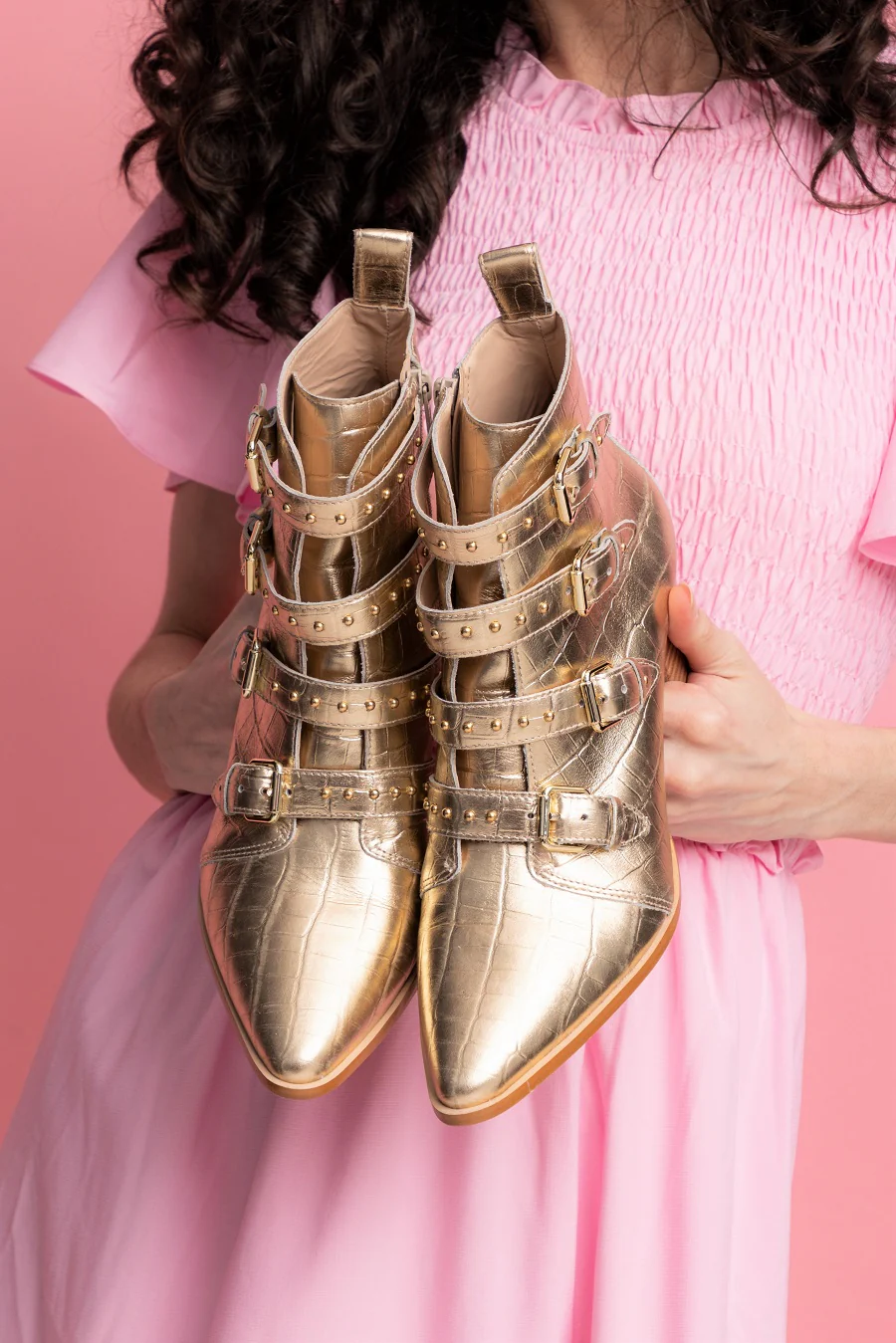 Hey Monday Ava Belted Boot Gold - Image 8