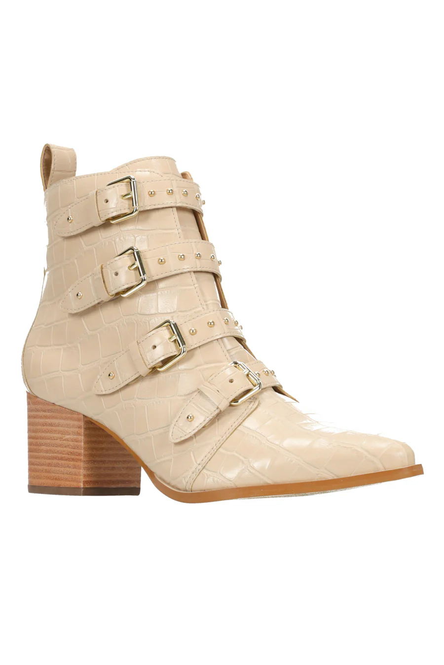 Hey Monday Ava Belted Boot Nude Croc - Image 2