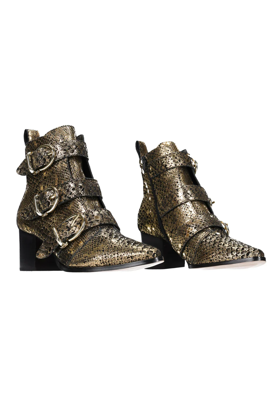 Hey Monday Ava Boot Black/Gold Snakeskin - Image 5