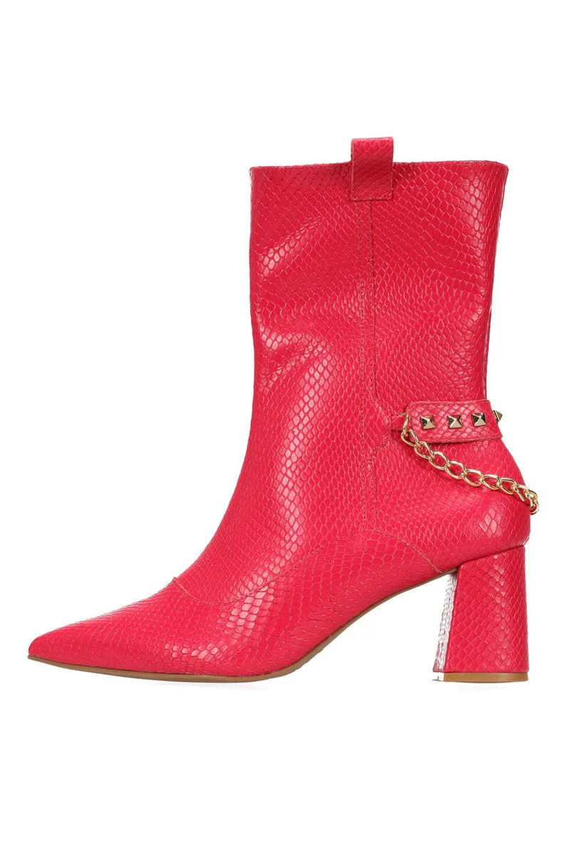 Hey Monday Charlotte Mid Boot Raspeberry - Image 6