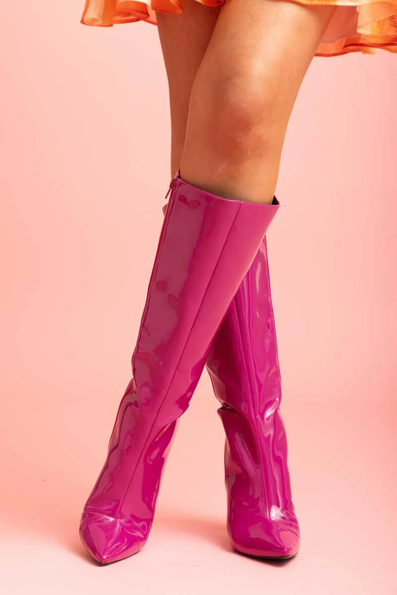 Hey Monday Elsey Boot Patent Magenta - Image 2