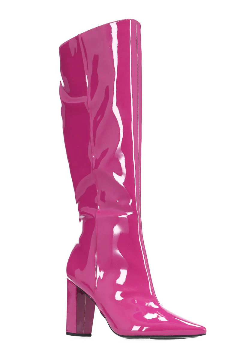 Hey Monday Elsey Boot Patent Magenta - Image 3