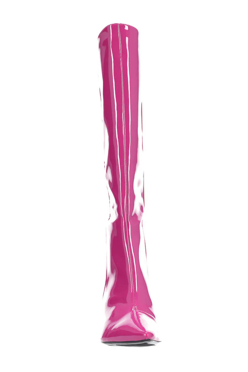 Hey Monday Elsey Boot Patent Magenta - Image 7