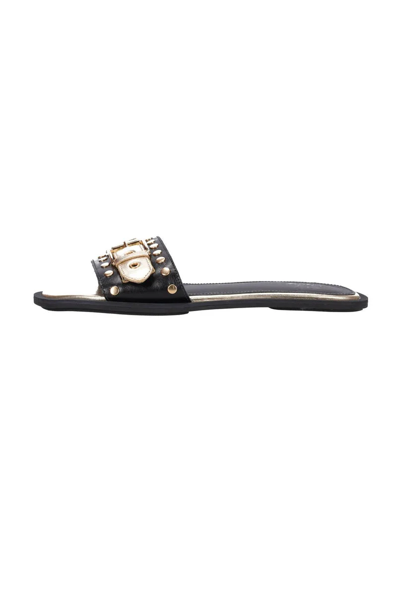 Hey Monday Florence Slide Black & Gold