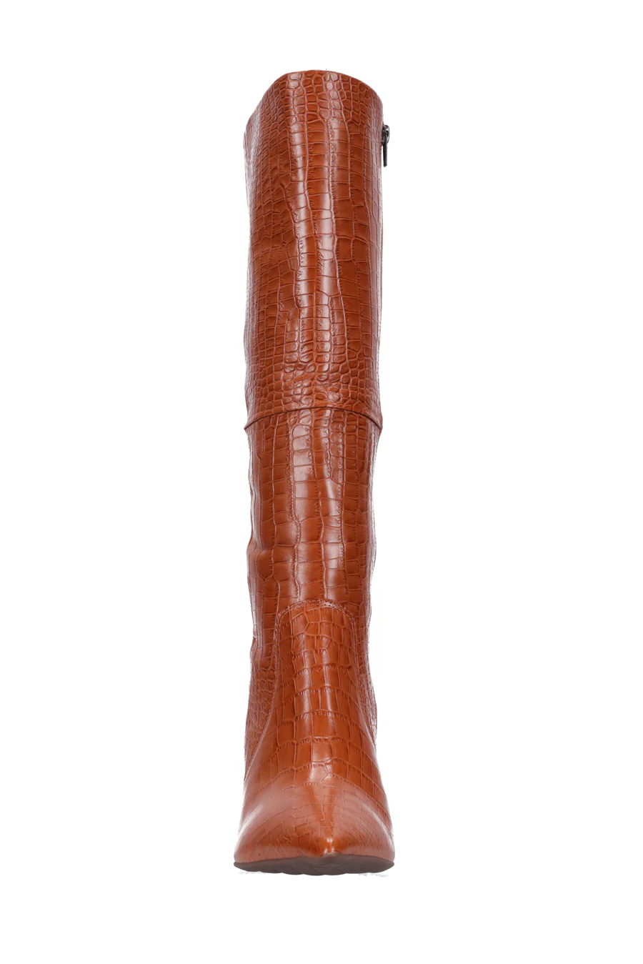 Hey Monday Kelsey Pointed Boot Tan Croc - Image 8