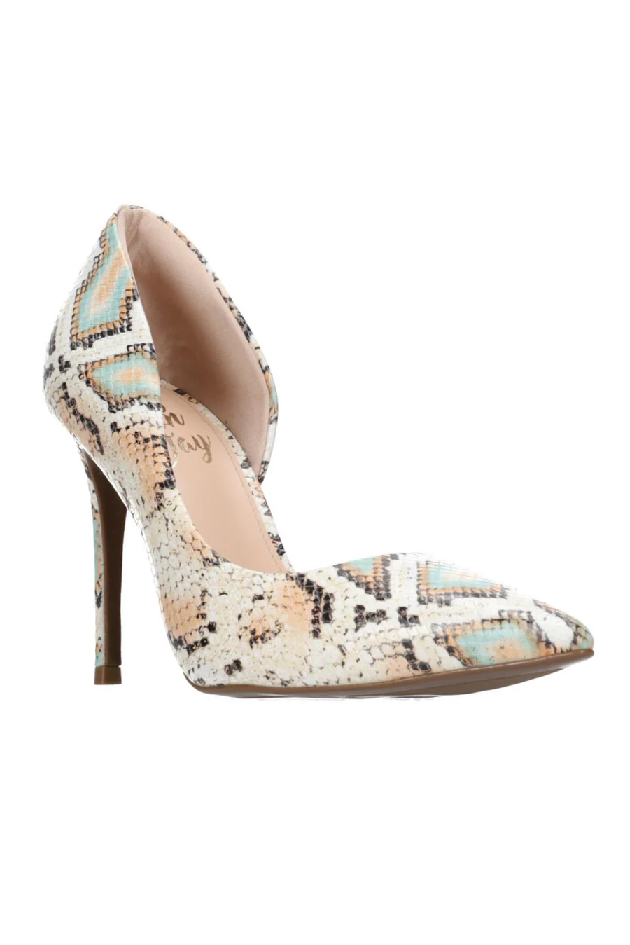 Hey Monday Knox Heel Neutral Snakeskin - Image 4