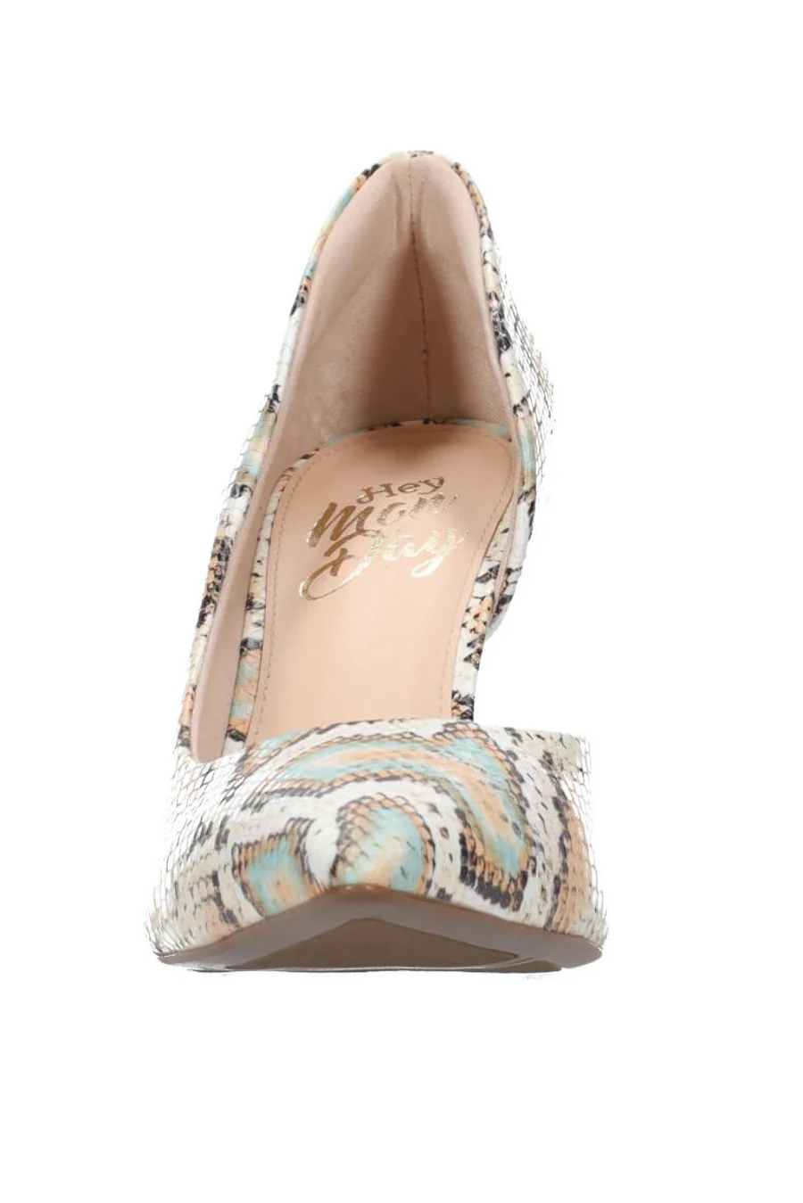 Hey Monday Knox Heel Neutral Snakeskin - Image 6