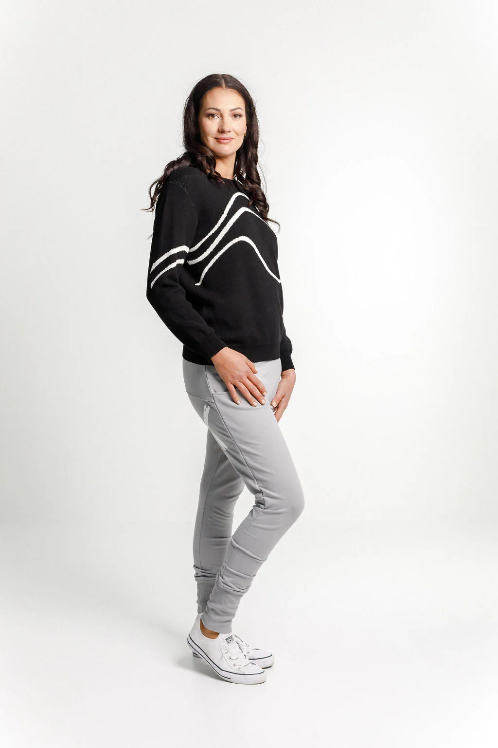 Home Lee Apartment Pants Winter Pewter White X - Image 3
