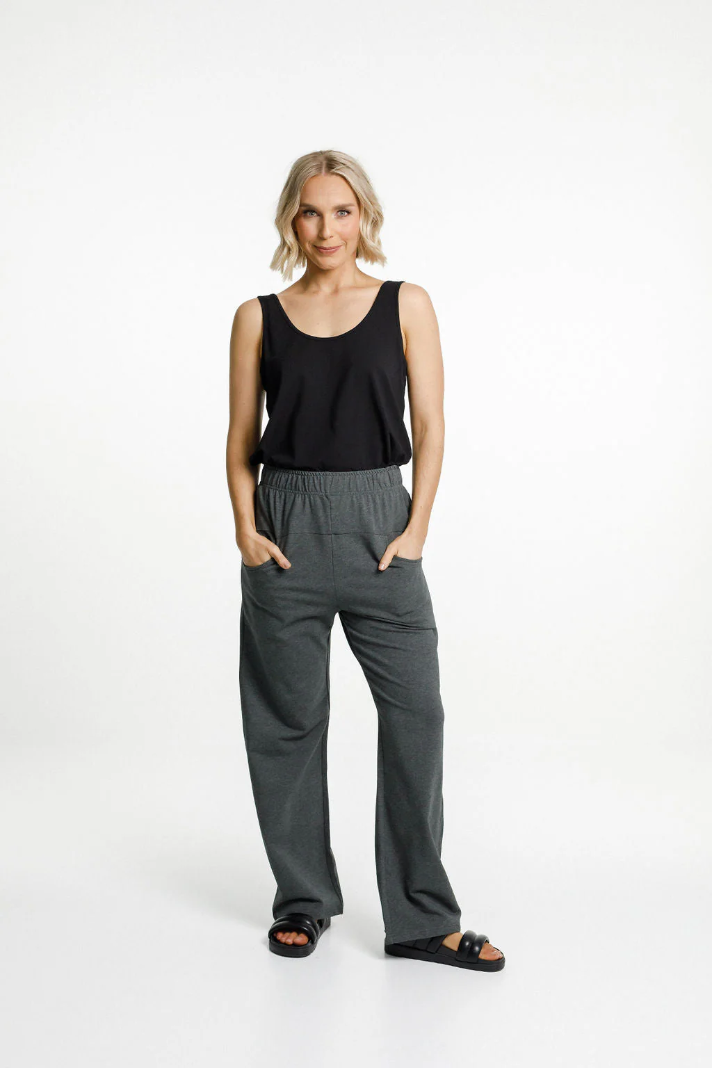Home Lee Avenue Pant- Charcoal White X - Image 2