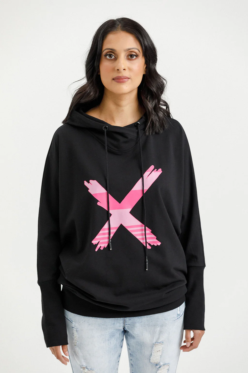Home Lee Ellen Hoody Irregular Pink X