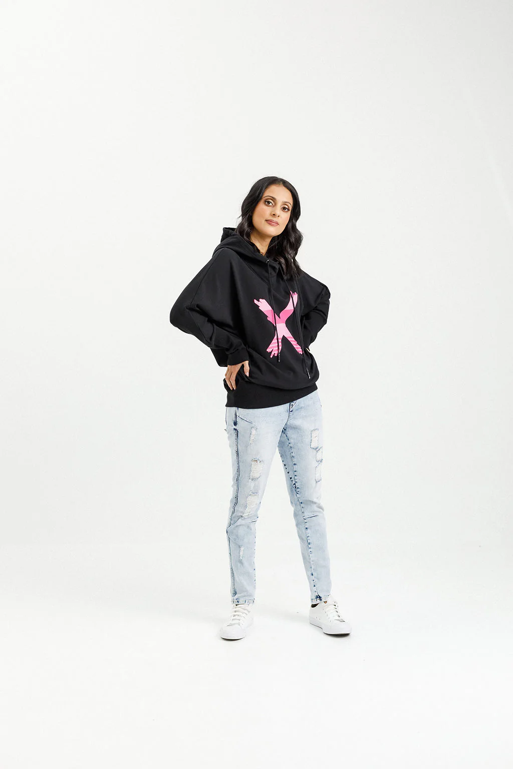 Home Lee Ellen Hoody Irregular Pink X - Image 4