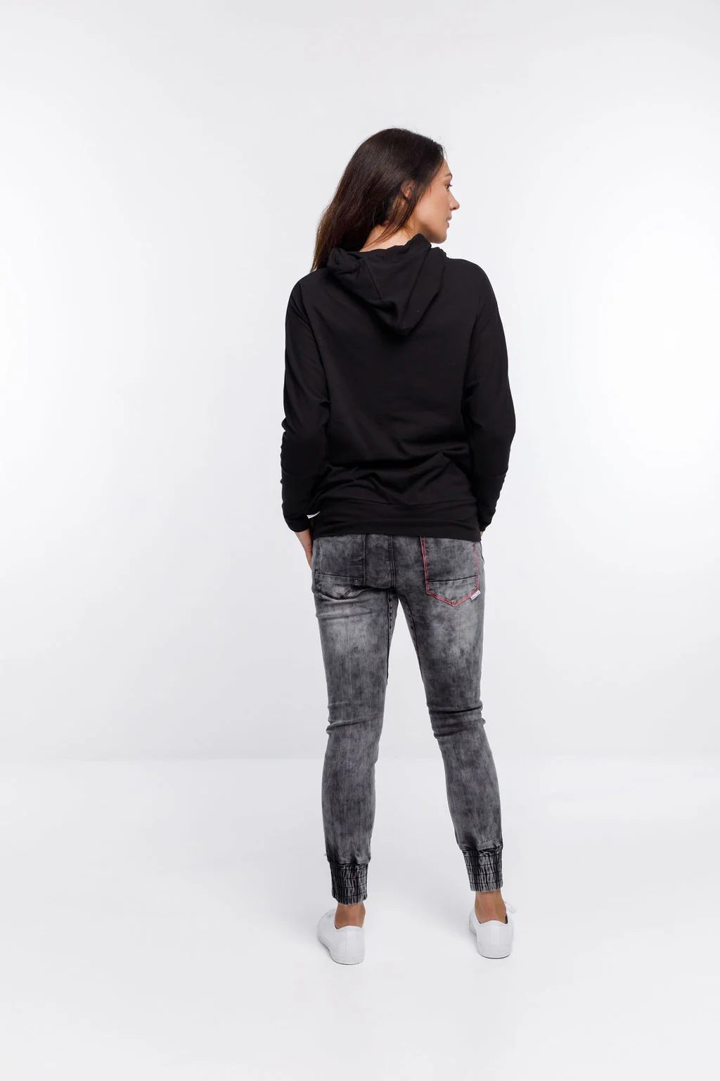 Home Lee Ellen Hoodie - Large Cut Circle Print - Image 10