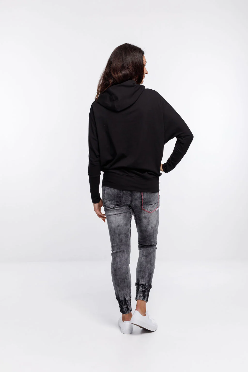 Home Lee Ellen Hoodie - Large Cut Circle Print - Image 15