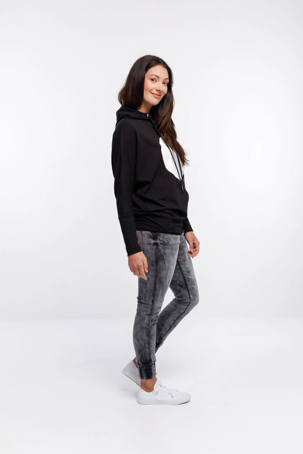 Home Lee Ellen Hoodie - Large Cut Circle Print - Image 16
