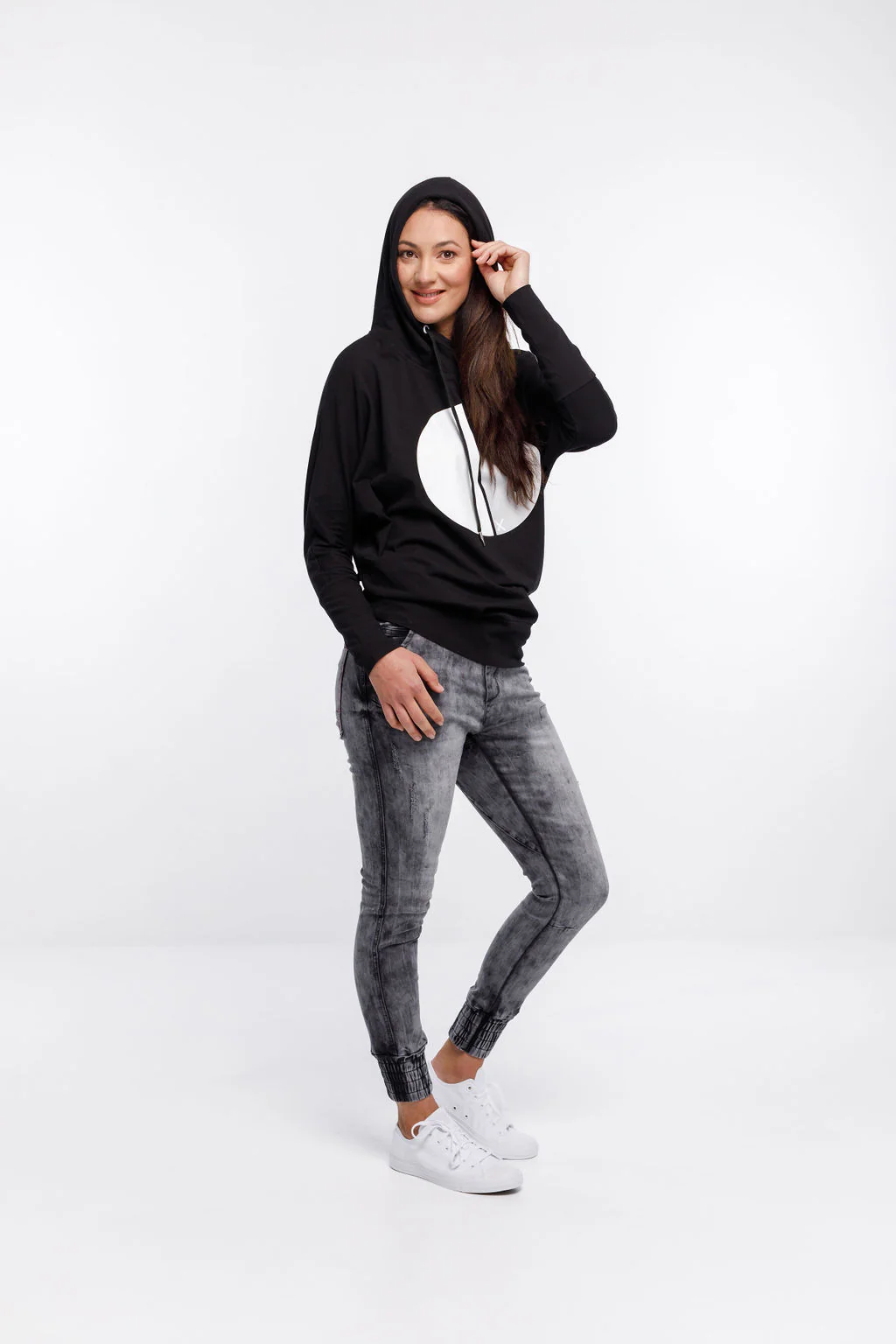 Home Lee Ellen Hoodie - Large Cut Circle Print - Image 17