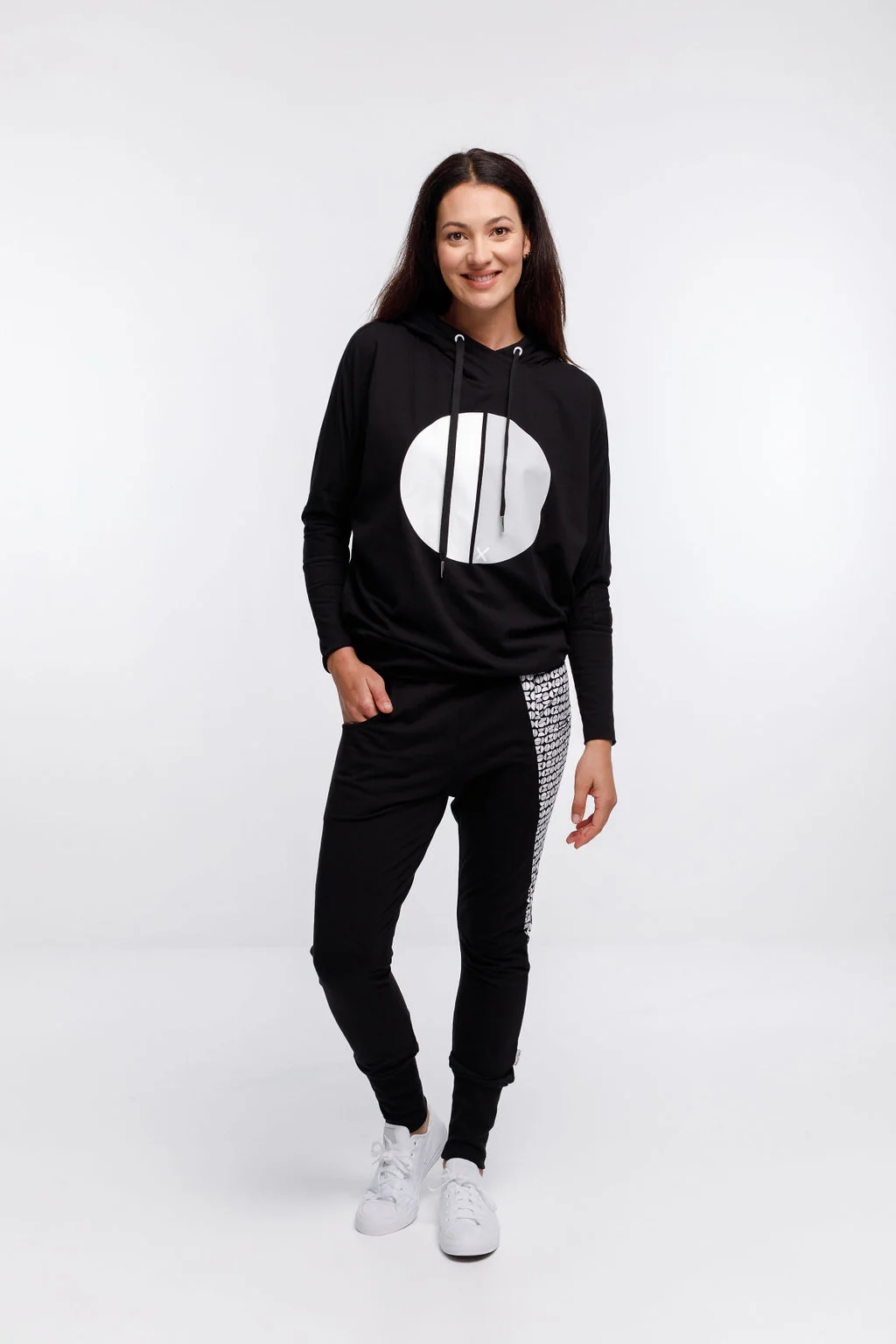 Home Lee Ellen Hoodie - Large Cut Circle Print - Image 18