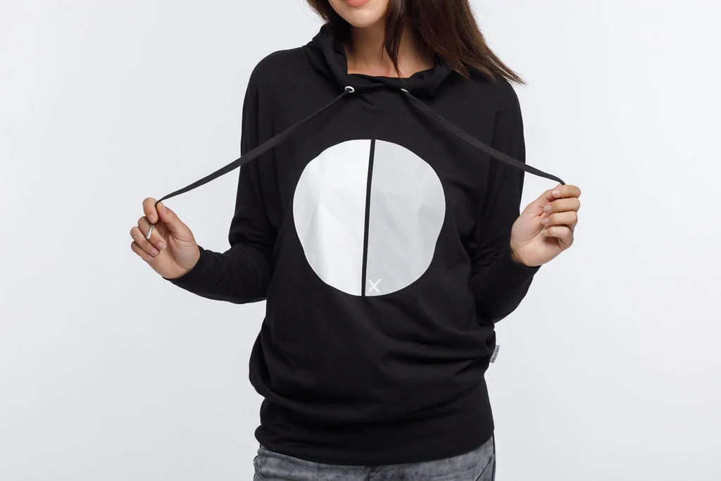 Home Lee Ellen Hoodie - Large Cut Circle Print - Image 2