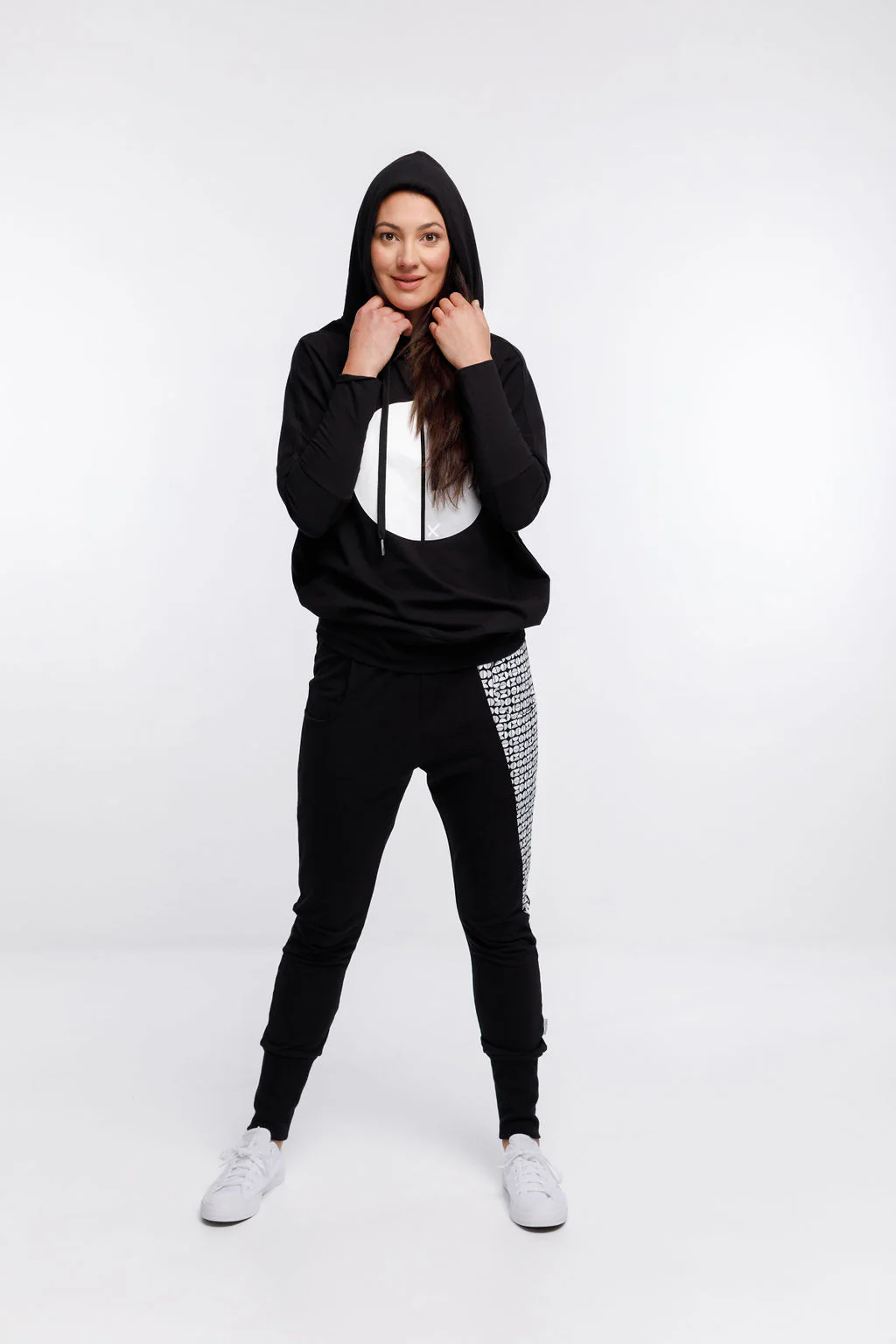 Home Lee Ellen Hoodie - Large Cut Circle Print - Image 9