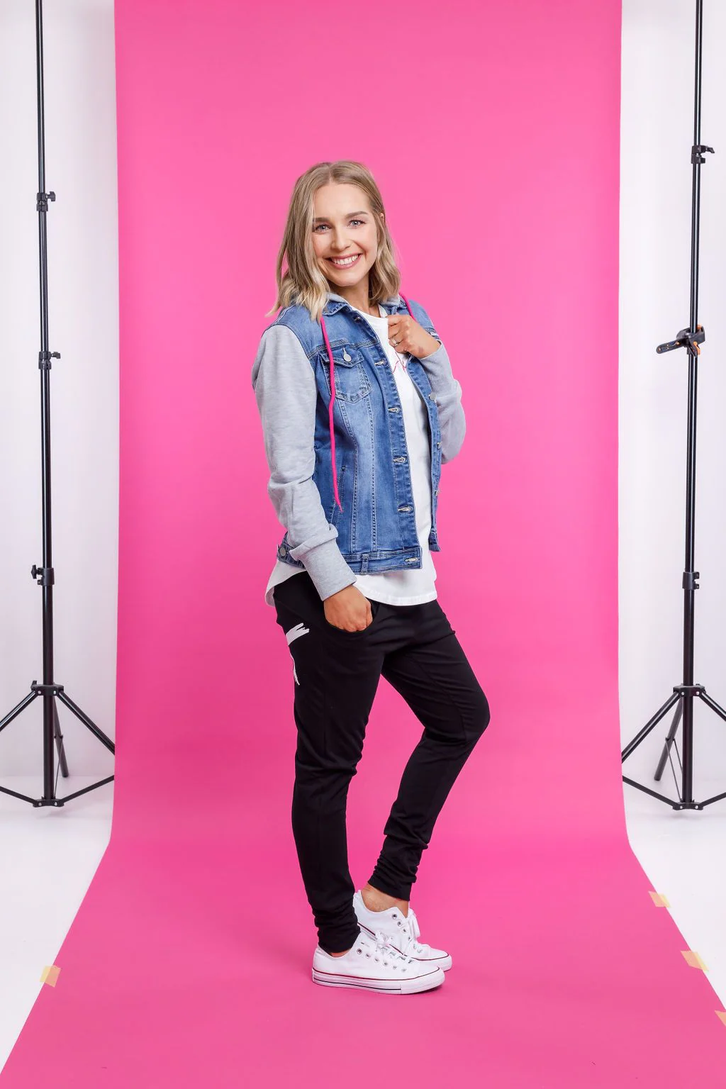 Home Lee Hooded Denim Jacket - Blue - Image 3