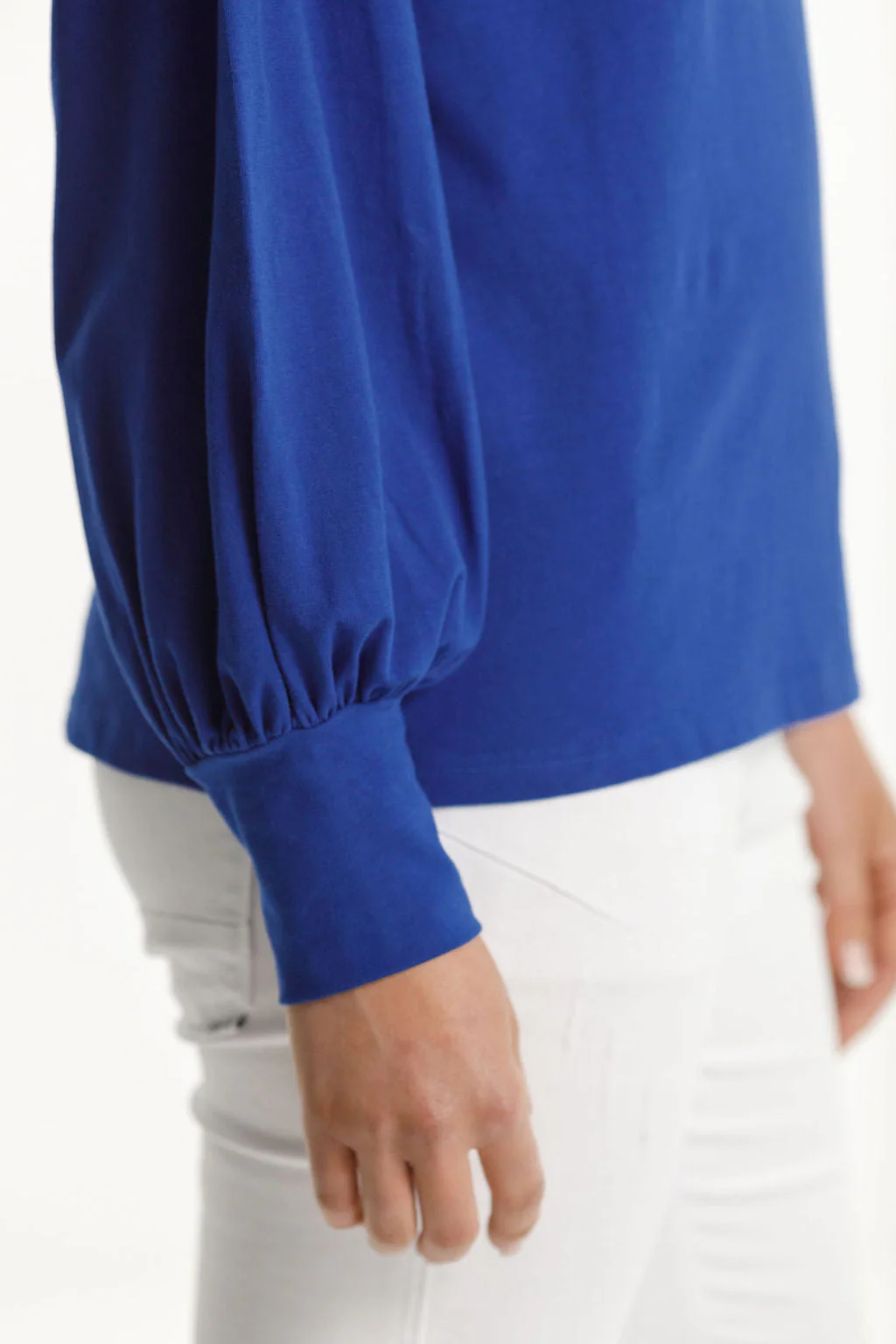 Home Lee Laylah Top Santorini Blue With Script - Image 3