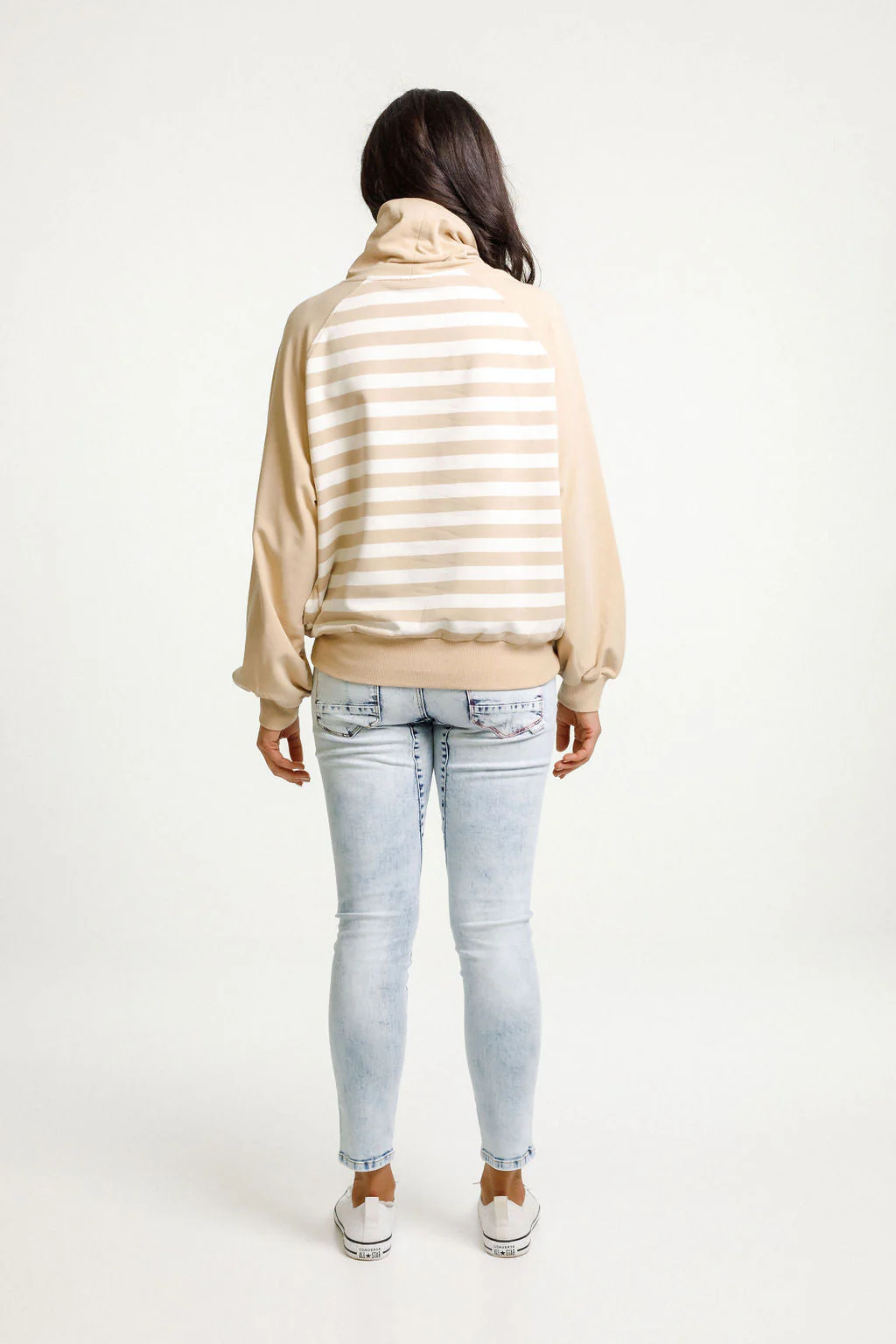 Home Lee Sienna Sweater Coffee Cream Stripe - Image 4