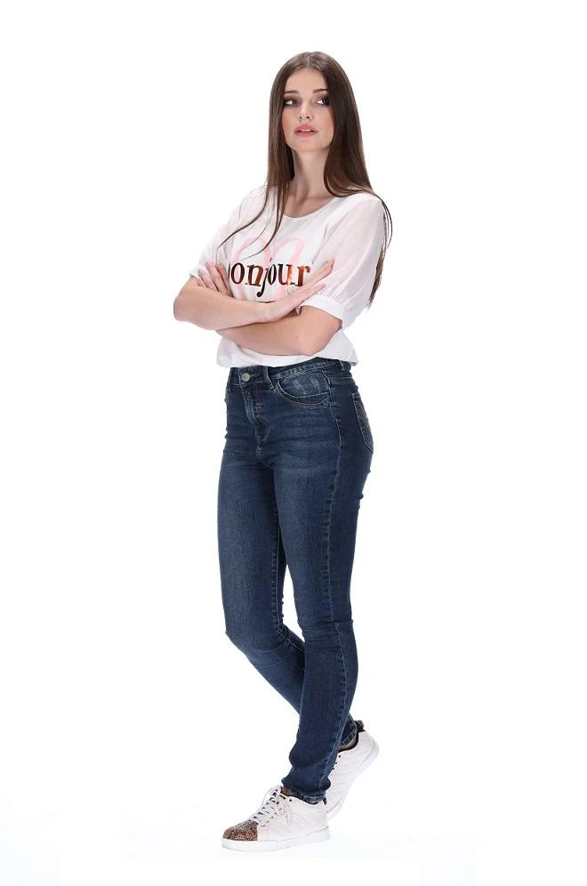 Cormac Dark Blue Highwaisted Jean - Image 4
