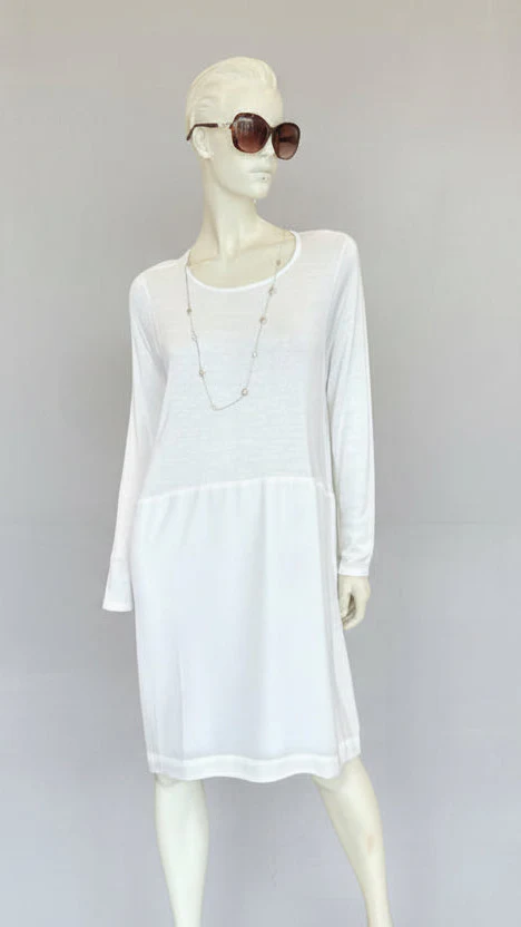 Isay Boa Dress - White - Image 2