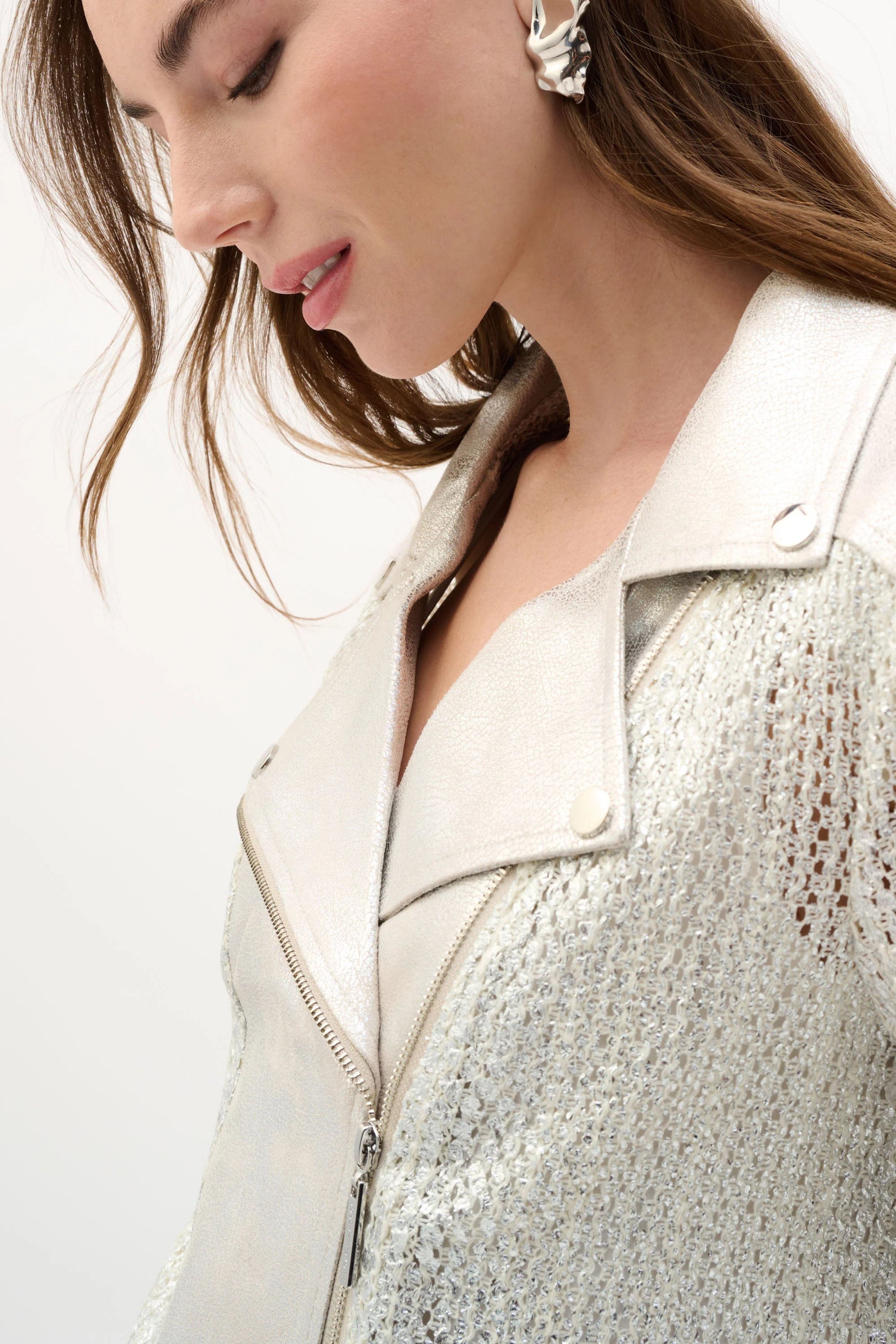 Joseph Ribkoff Faux Suede Moto Jacket - Image 3