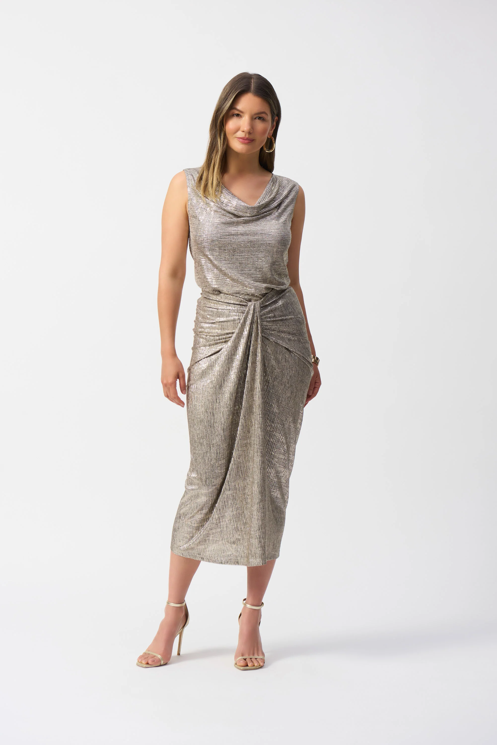 Joseph Ribkoff Foiled Melange Top - Image 5