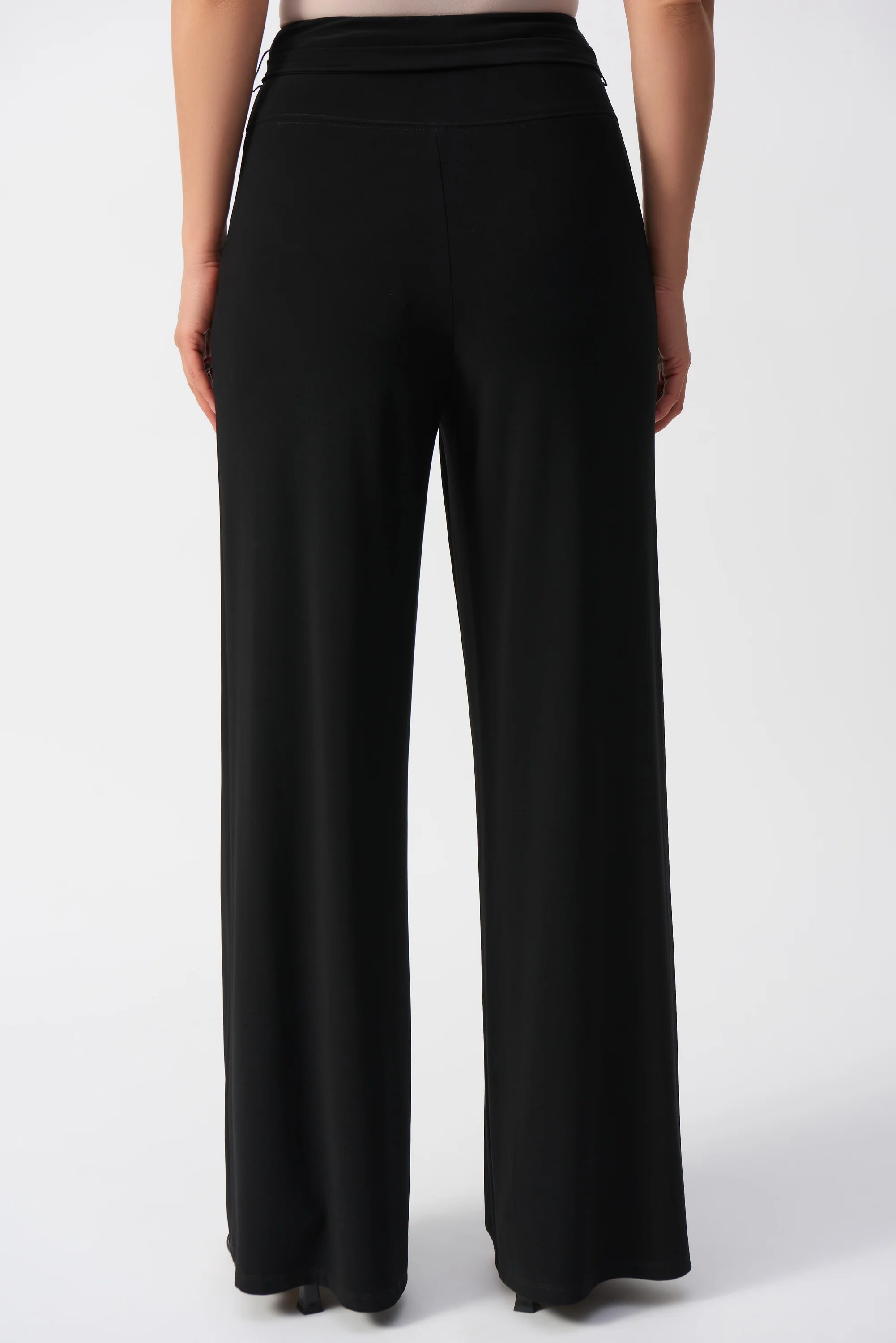Joseph Ribkoff Knit Wide Leg Pants with Sash - Image 4