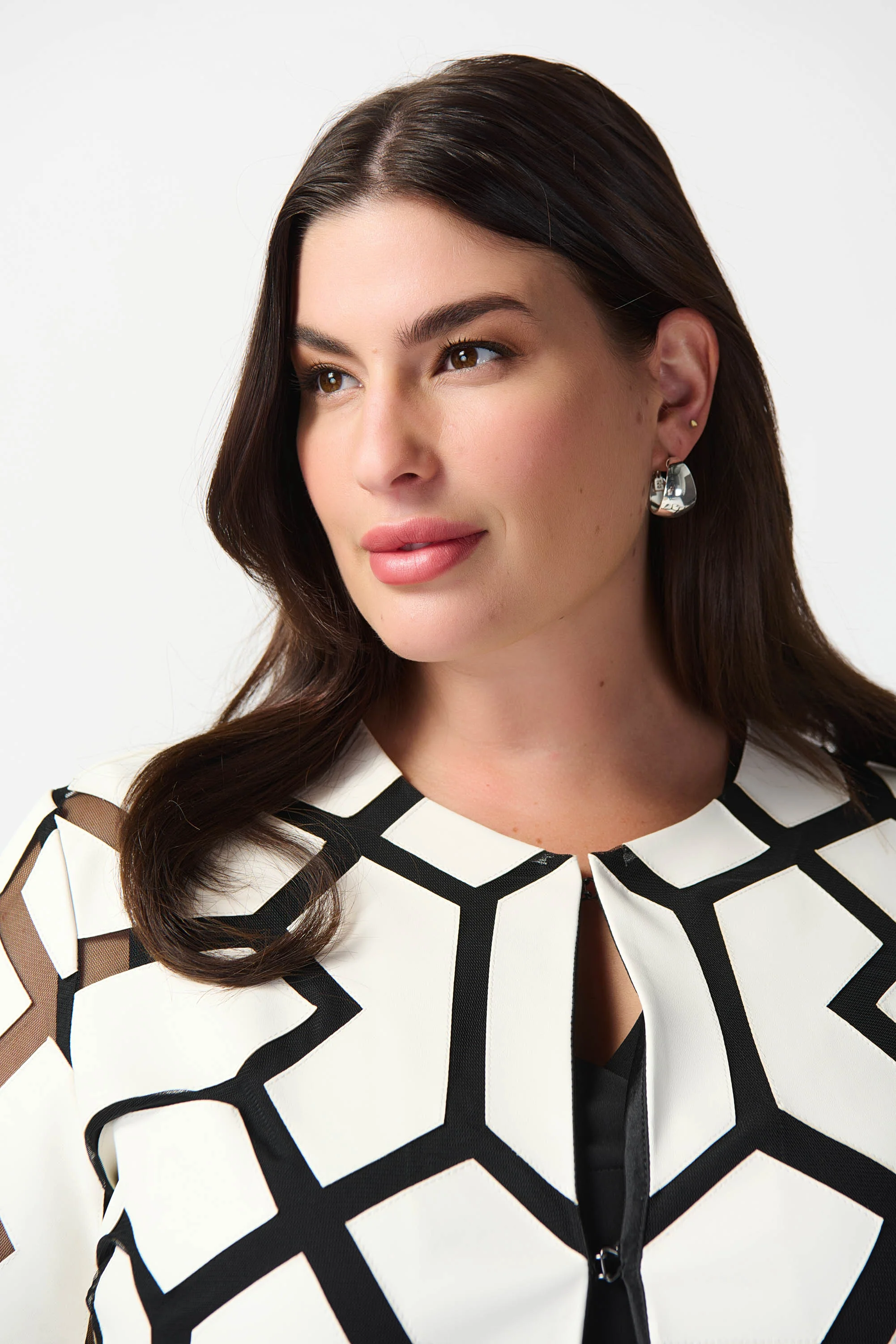 Joseph Ribkoff Mesh Jacket - White - Image 8