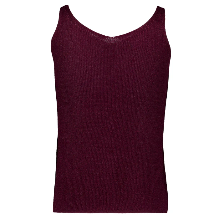 Joseph Ribkoff Metallic Camisole - Merlot - Image 2
