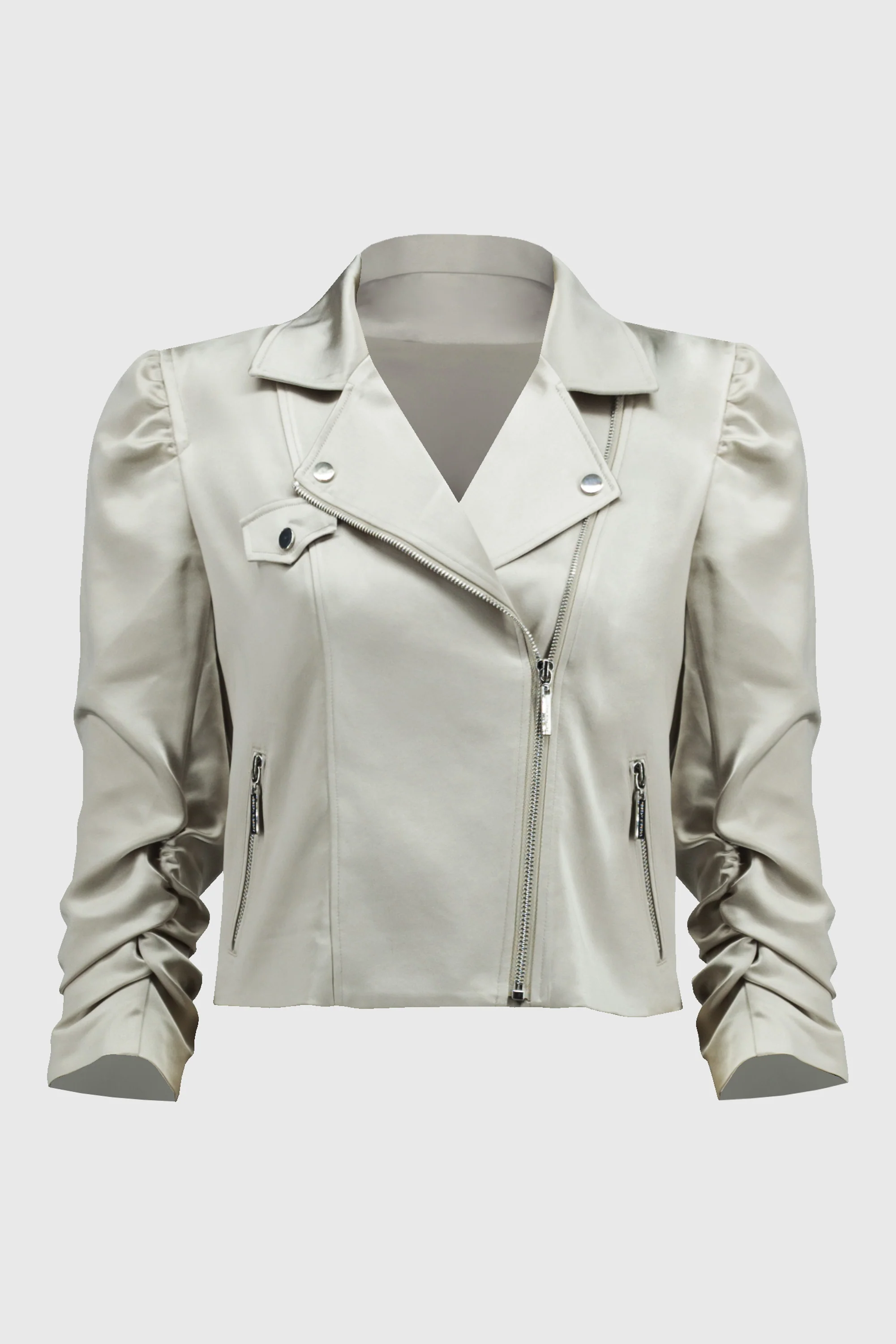 Joseph Ribkoff Satin Moto Jacket - Image 3