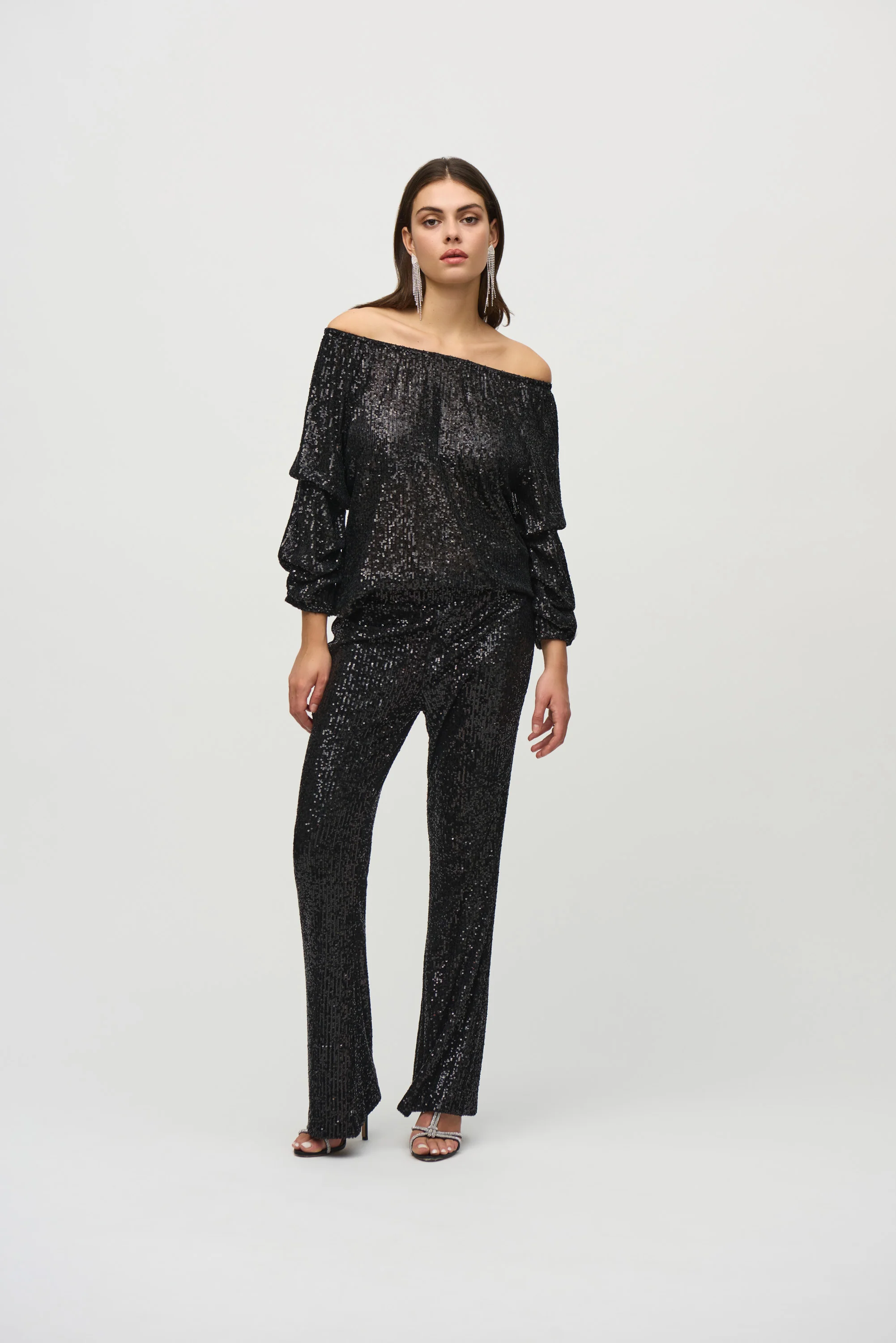 Joseph Ribkoff Sequin Puff Top - Image 6