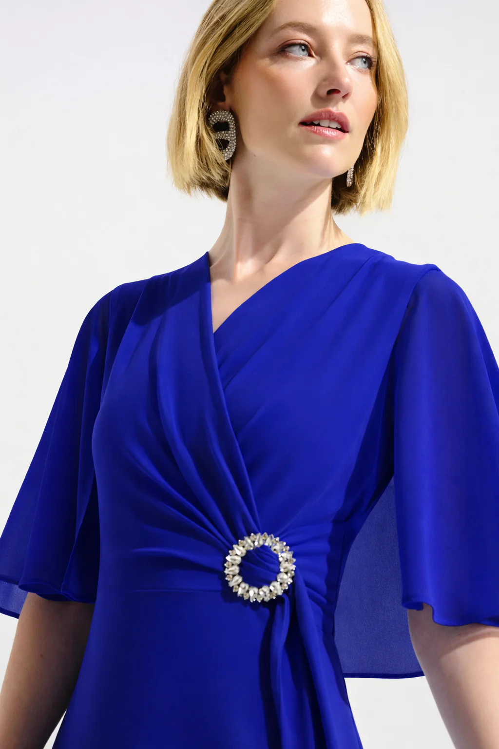 Joseph Ribkoff Silk Knit Wrap Dress - Royal Sapphire - Image 3