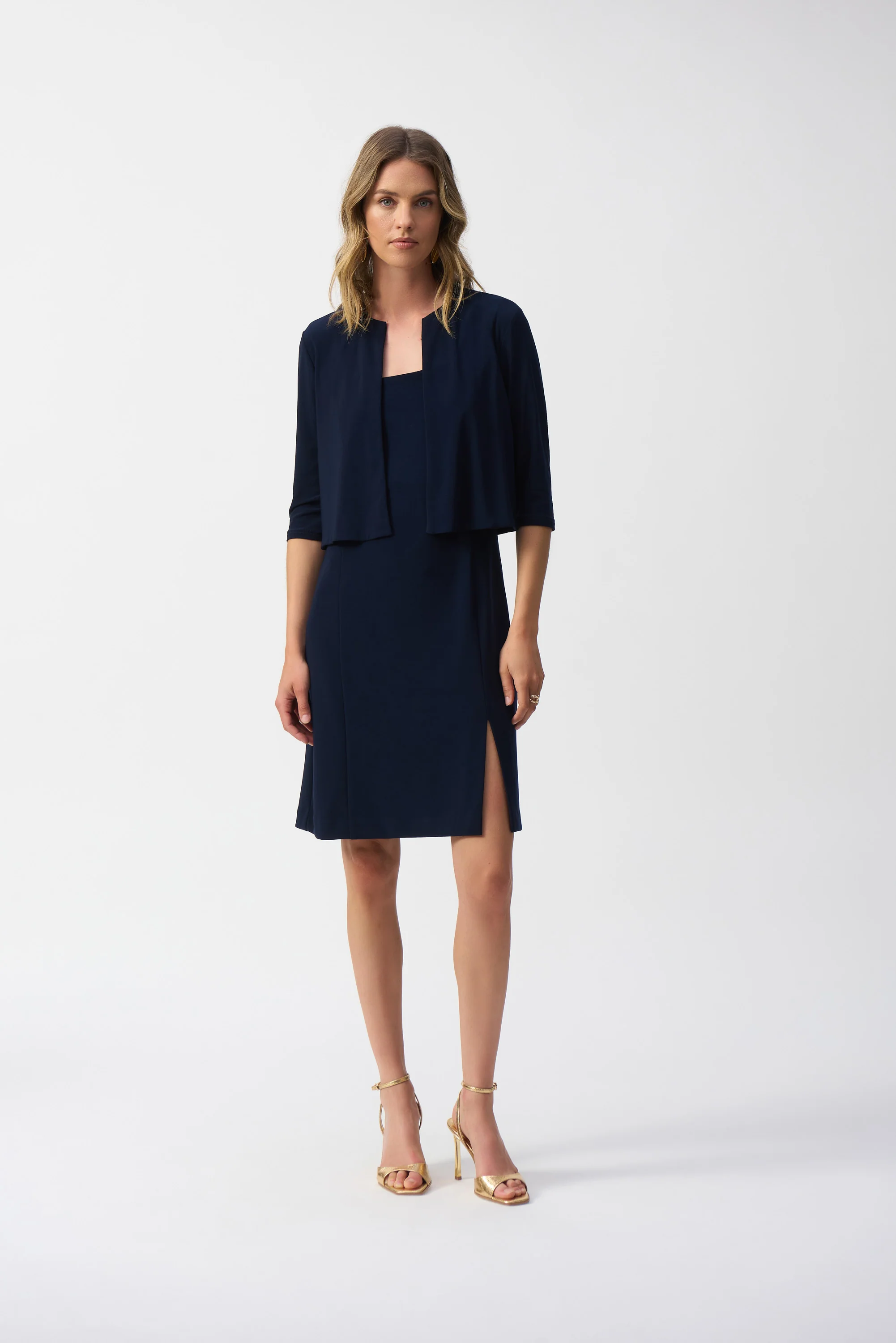 Joseph Ribkoff Silky Knit Cover-Up - Midnight - Image 3