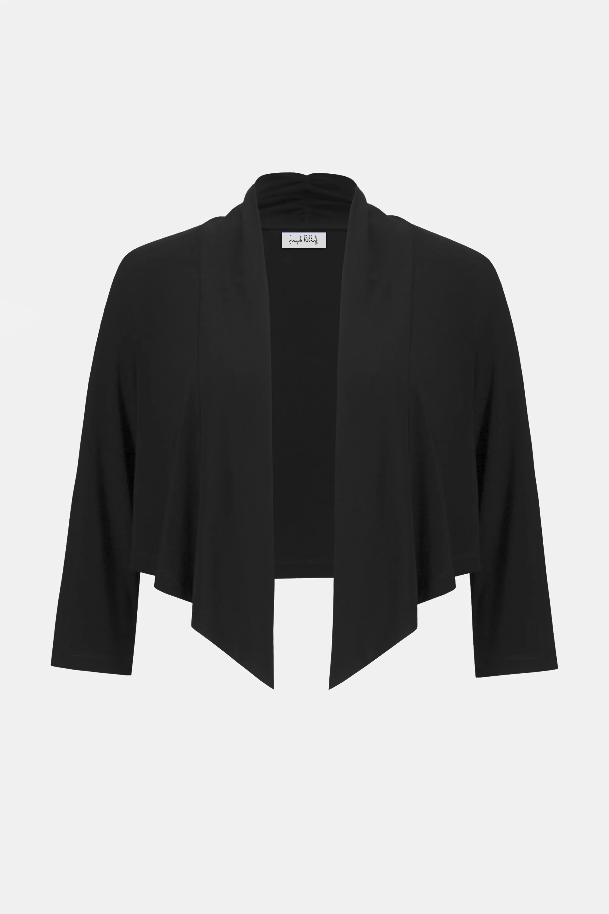 Joseph Ribkoff Silky Knit Draped Cover-Up Black - Image 2