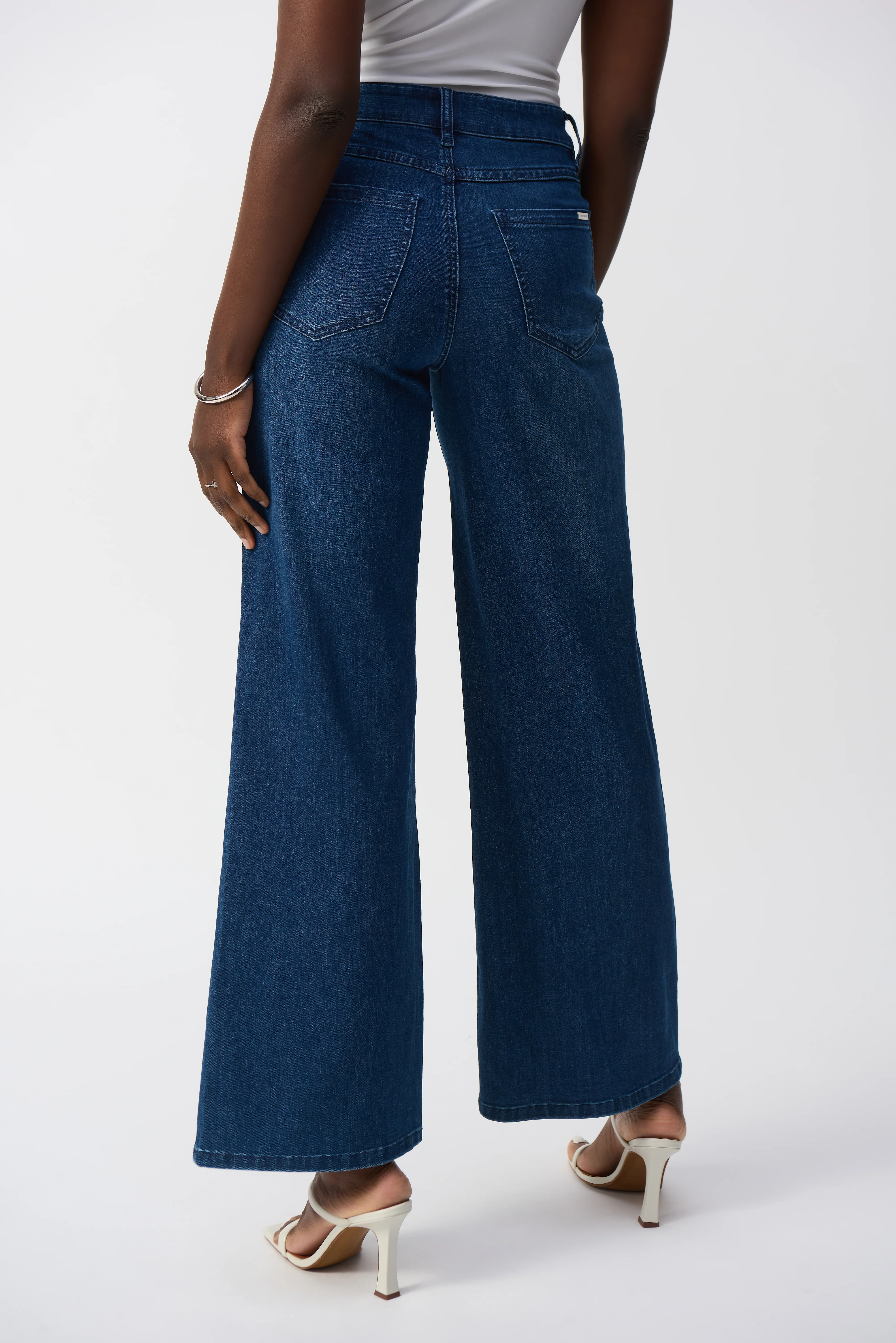 Joseph Ribkoff Wide Leg Jean-DARK DENIM - Image 3