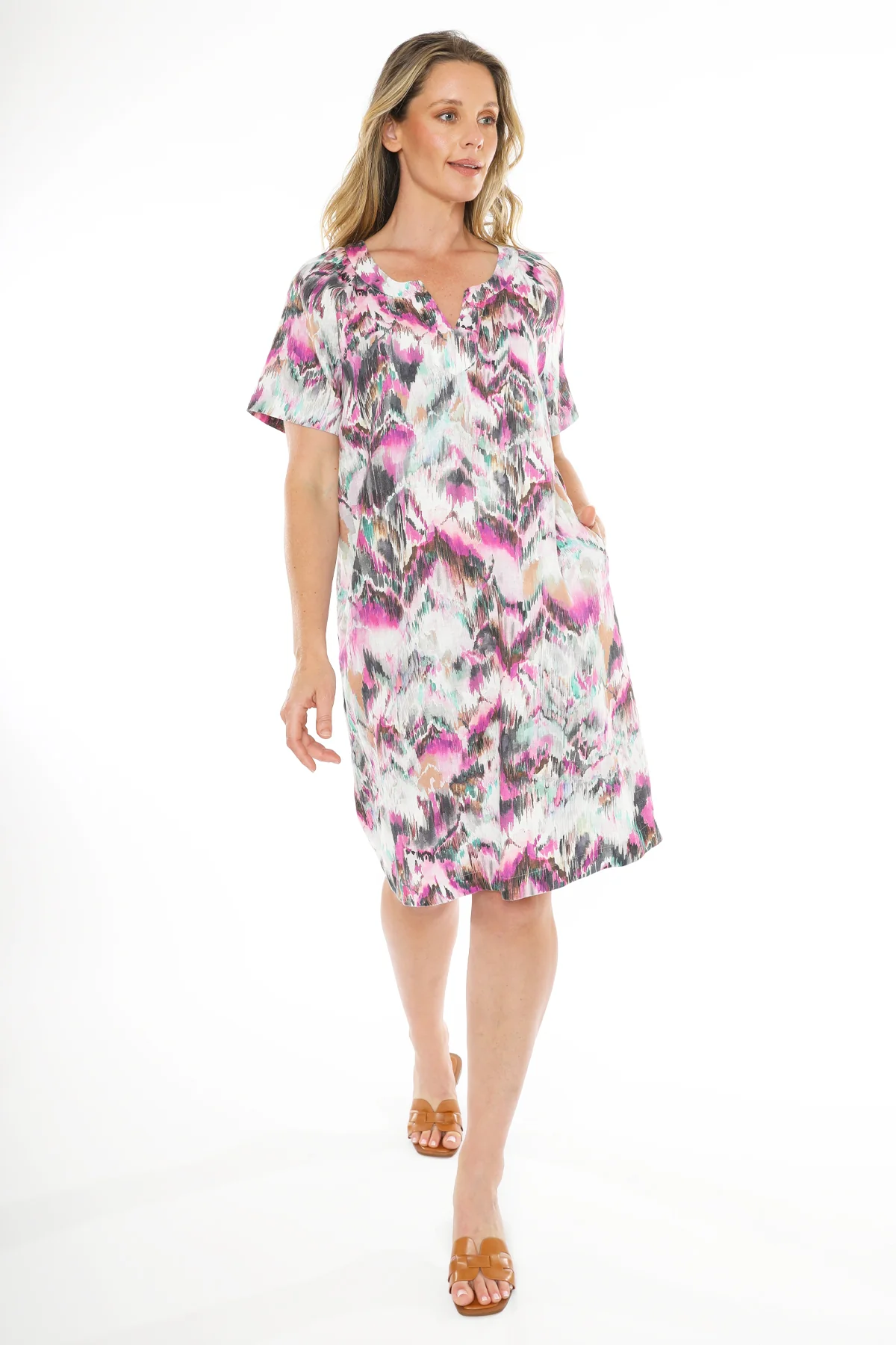 Jump Abstract Ikat Dress - Image 5