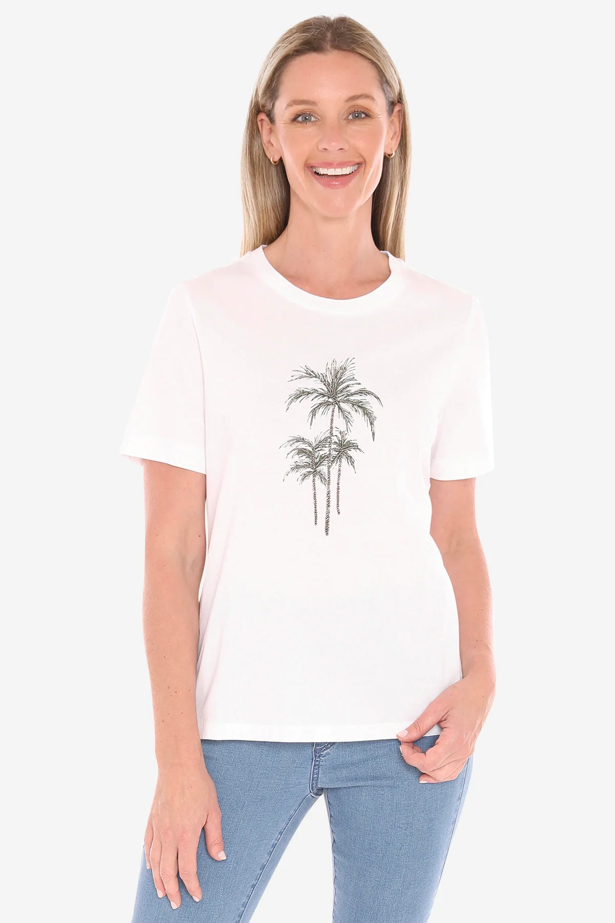 Jump Beaded Tee - Basil - Image 2