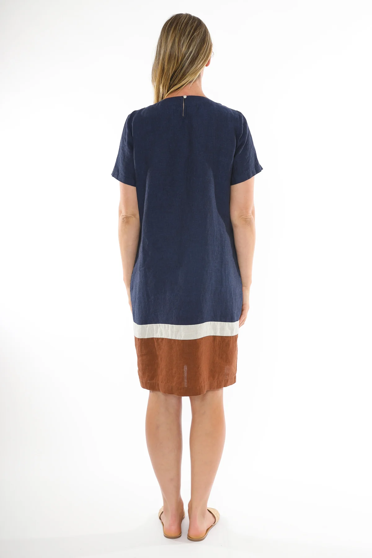 Jump Contrast Hem Dress - Ink - Image 3