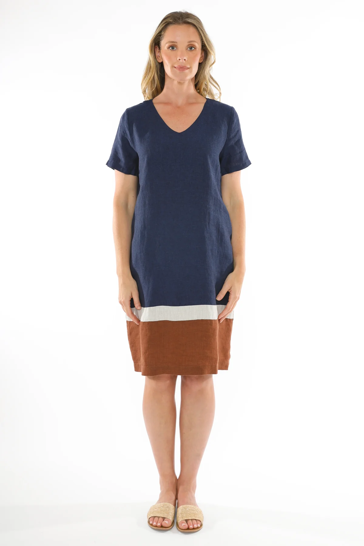 Jump Contrast Hem Dress - Ink - Image 5